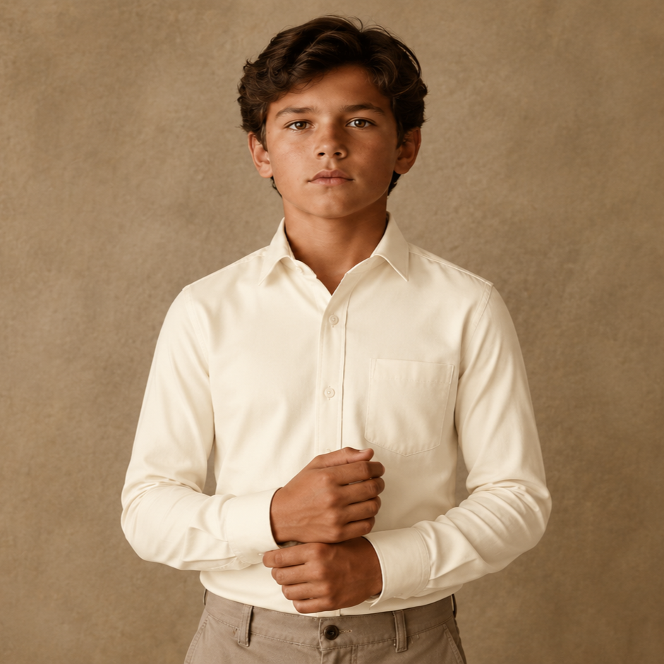 Johnnie Lene Boys Long Sleeve Dress Shirt, Poly-Cotton Button Down Formal Shirt, Baby to Teen Sizes - Image 6