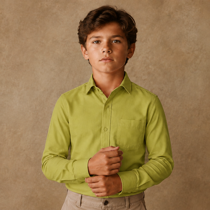 Johnnie Lene Boys Long Sleeve Dress Shirt, Poly-Cotton Button Down Formal Shirt, Baby to Teen Sizes - Image 127