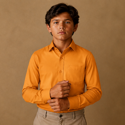 Johnnie Lene Boys Long Sleeve Dress Shirt, Poly-Cotton Button Down Formal Shirt, Baby to Teen Sizes - Image 87