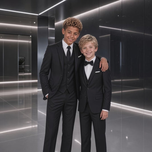 Gino Giovanni Boys' Slim Fit 3-Piece Suit Set - G328