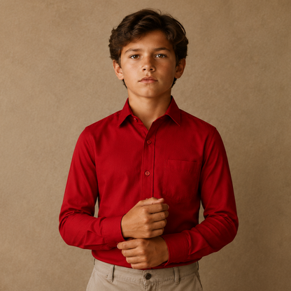 Johnnie Lene Boys Long Sleeve Dress Shirt, Poly-Cotton Button Down Formal Shirt, Baby to Teen Sizes - Image 17