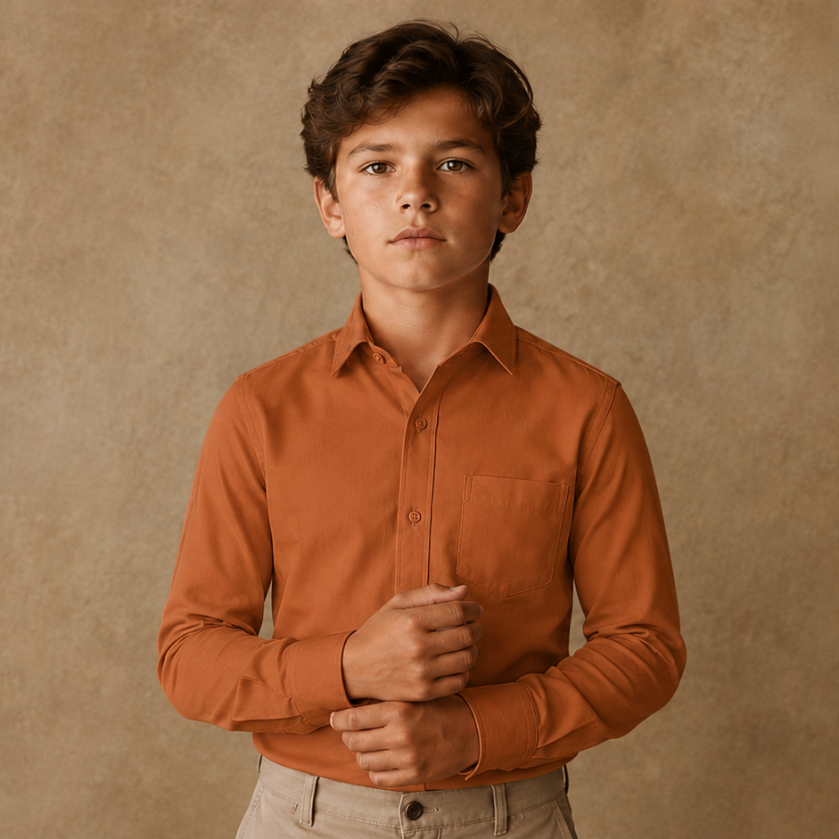 Johnnie Lene Boys Long Sleeve Dress Shirt, Poly-Cotton Button Down Formal Shirt, Baby to Teen Sizes - Image 122