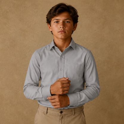 Johnnie Lene Boys Long Sleeve Dress Shirt, Poly-Cotton Button Down Formal Shirt, Baby to Teen Sizes - Image 92