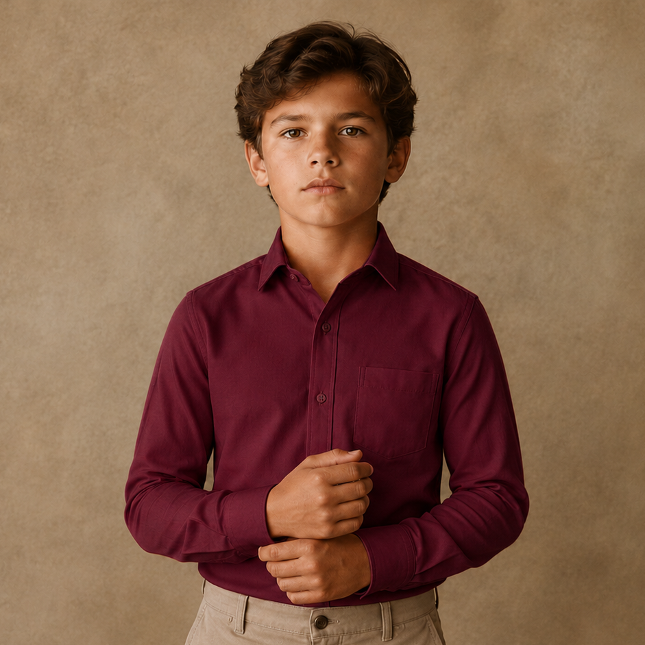 Johnnie Lene Boys Long Sleeve Dress Shirt, Poly-Cotton Button Down Formal Shirt, Baby to Teen Sizes - Image 42