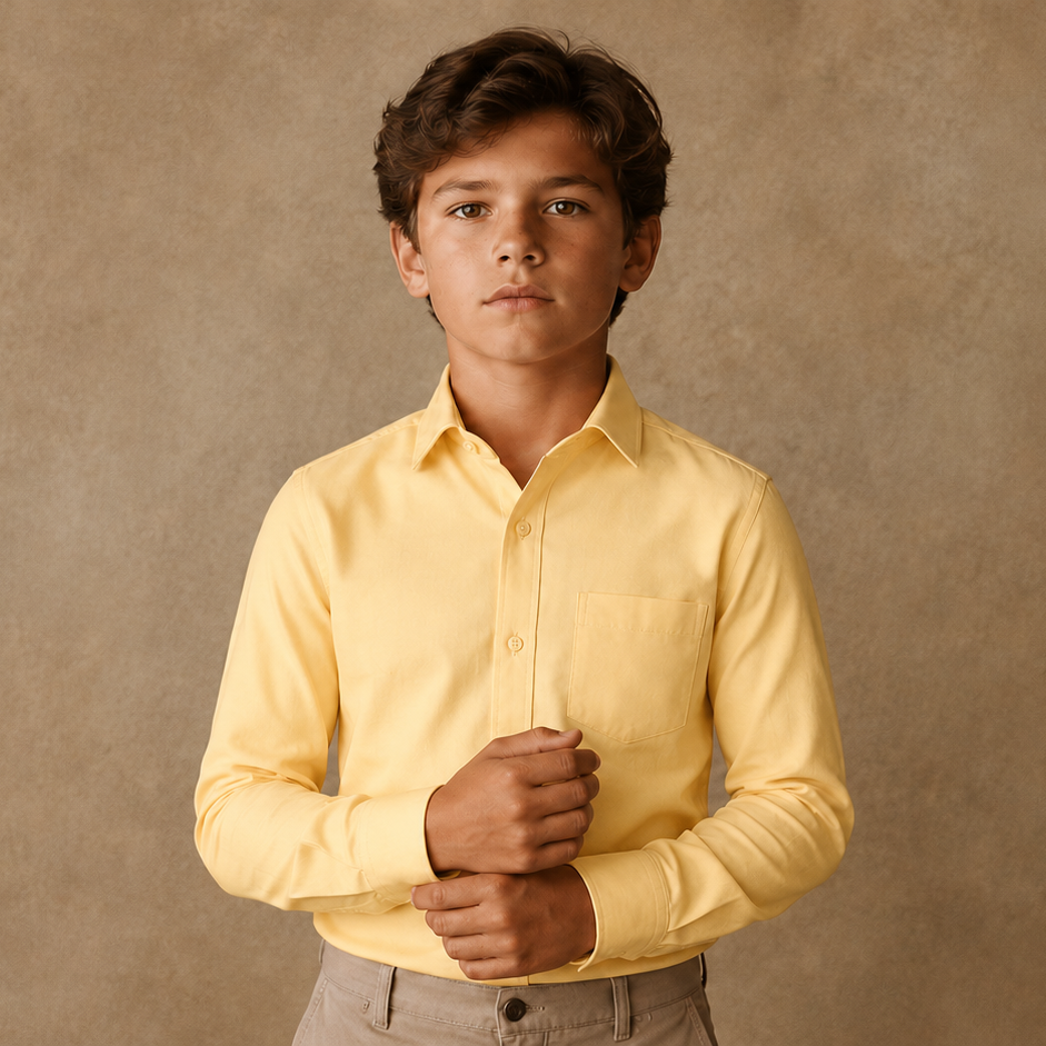 Johnnie Lene Boys Long Sleeve Dress Shirt, Poly-Cotton Button Down Formal Shirt, Baby to Teen Sizes - Image 52