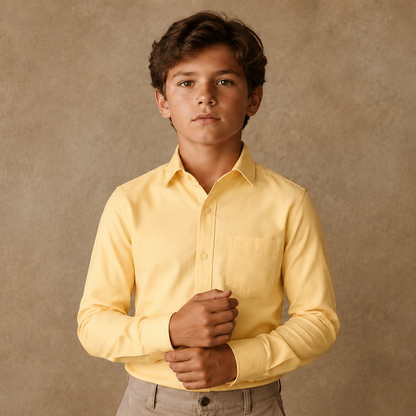 Johnnie Lene Boys Long Sleeve Dress Shirt, Poly-Cotton Button Down Formal Shirt, Baby to Teen Sizes - Image 52